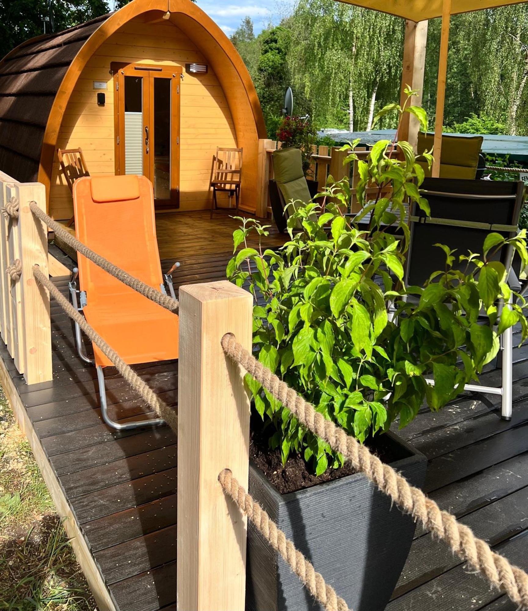 Tiny House Carlos - Zauberhaftes Camping-Pod Stuer Exterior foto